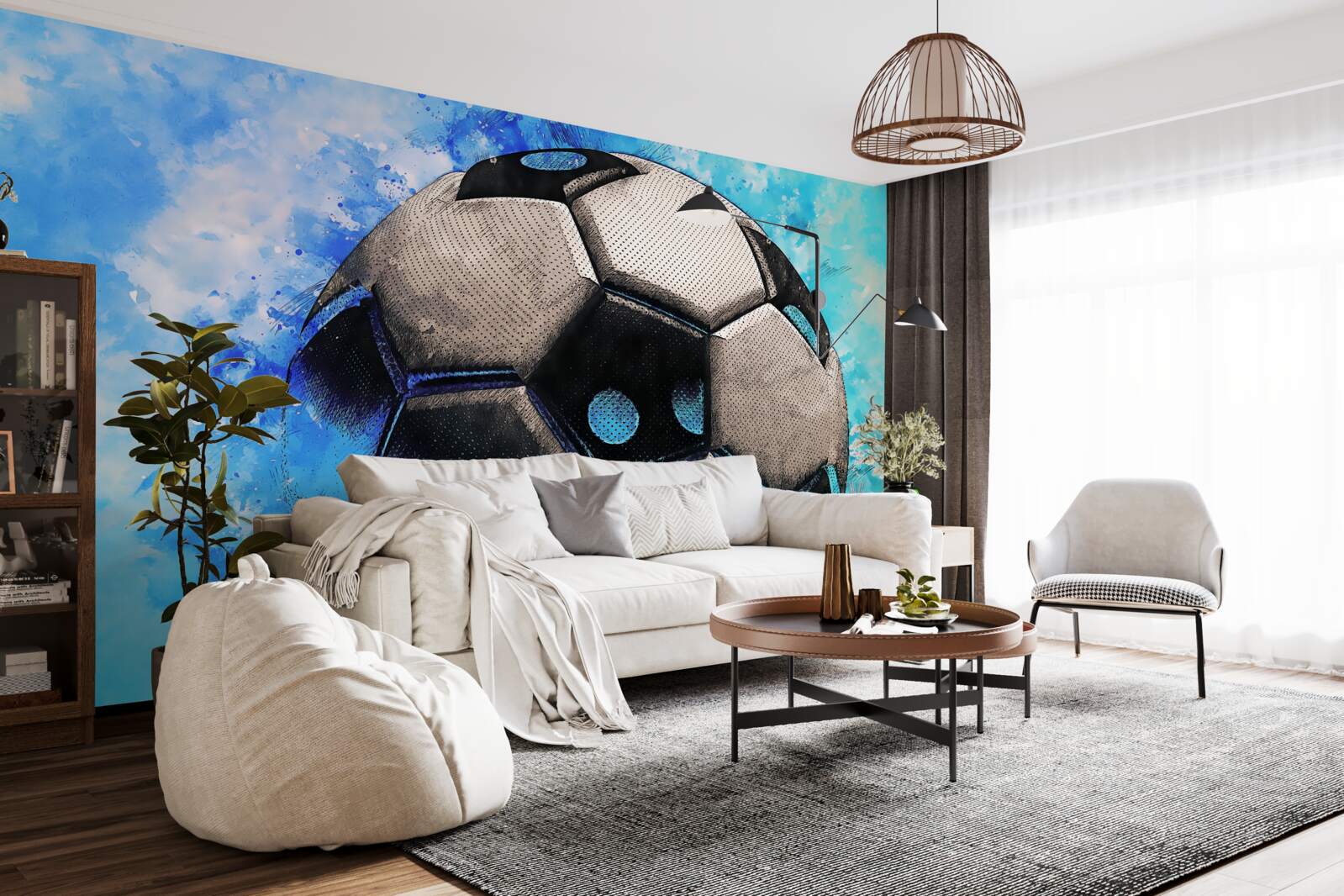 Fototapeta rýchlo lietajúca futbalová lopta