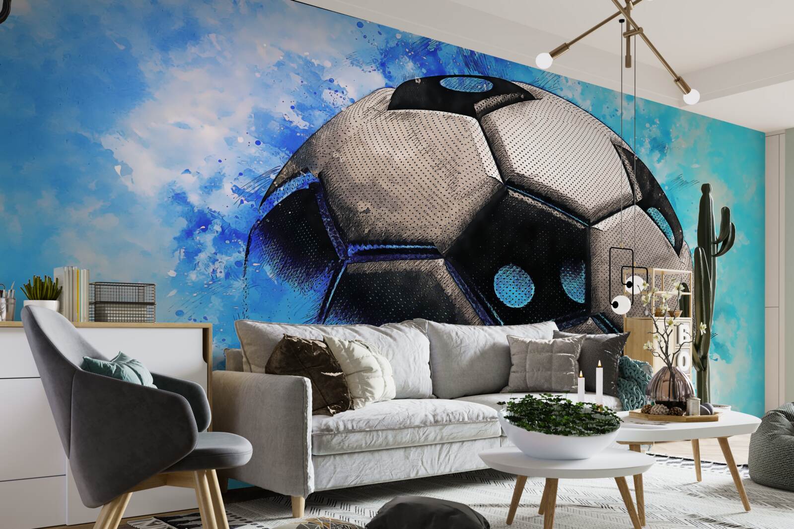 Fototapeta rýchlo lietajúca futbalová lopta