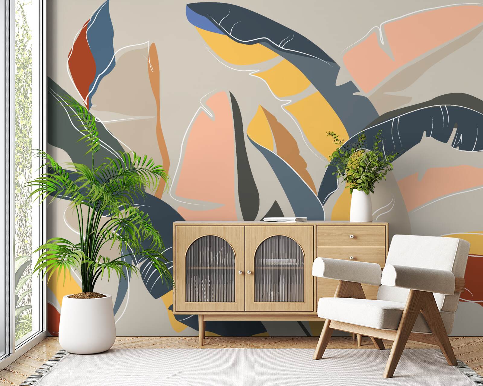 Fototapeta vysoké a bohaté listy paprade