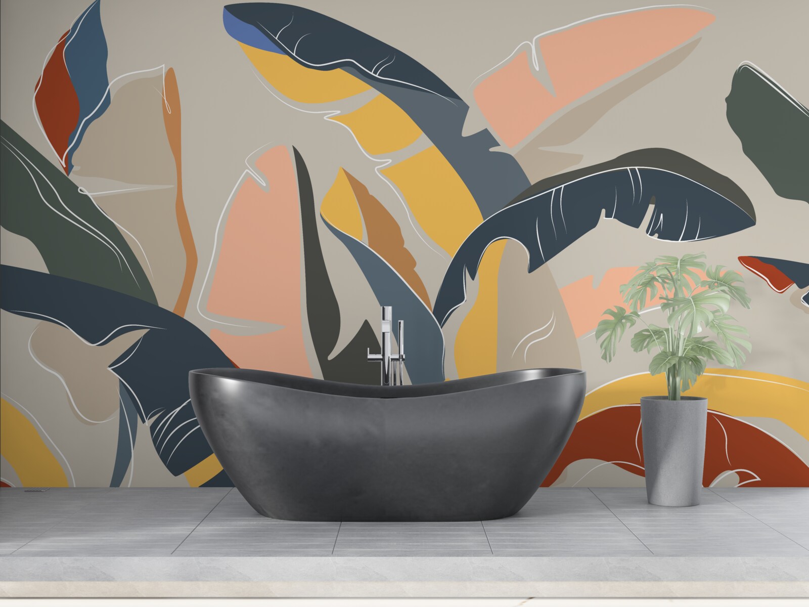 Fototapeta vysoké a bohaté listy paprade