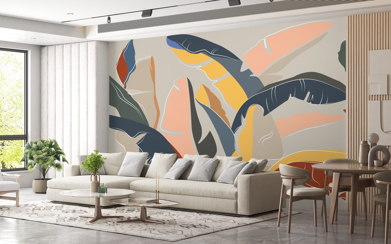 Fototapeta vysoké a bohaté listy paprade