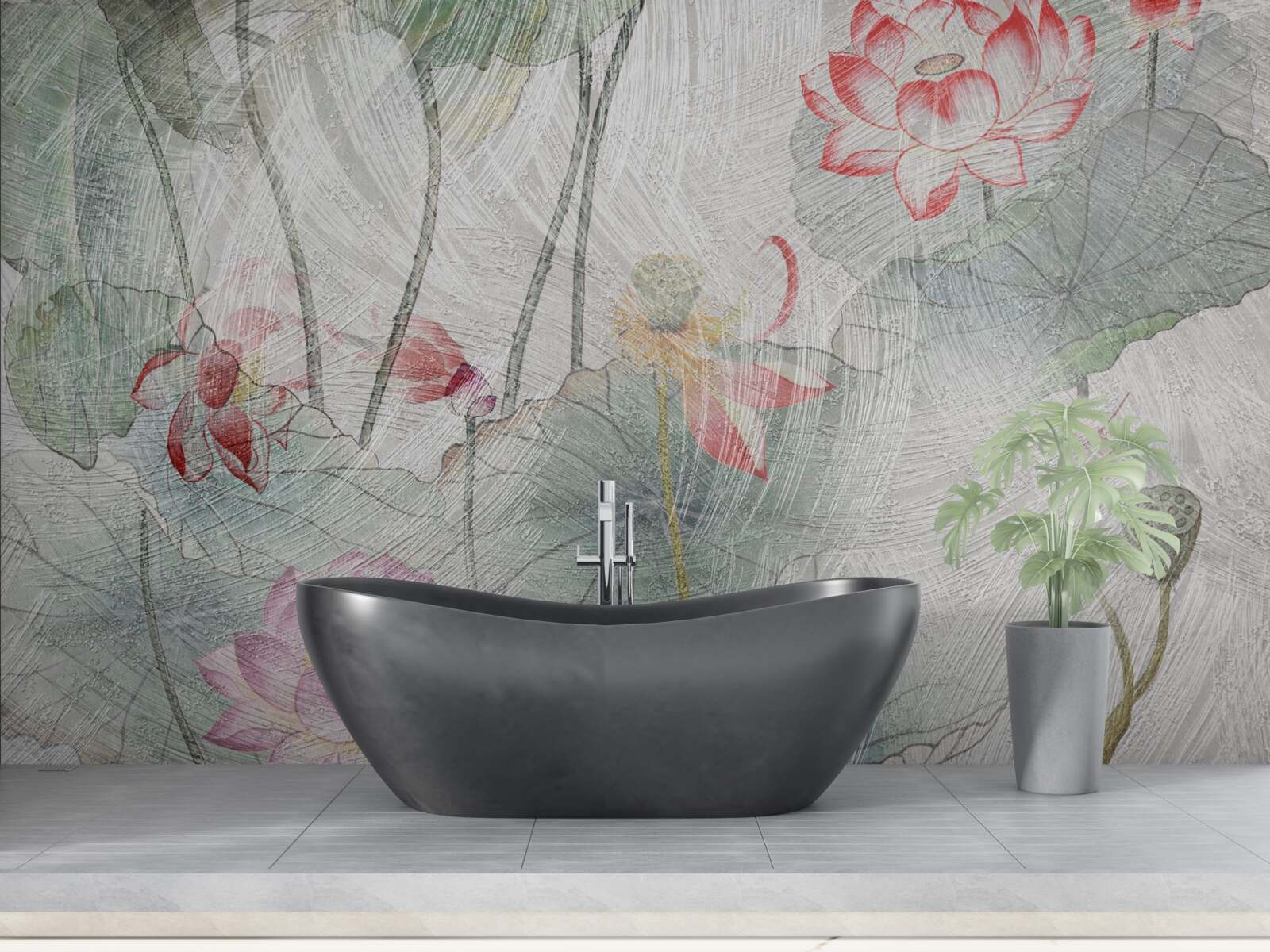 Fototapeta makové kvety maľované akvarelom