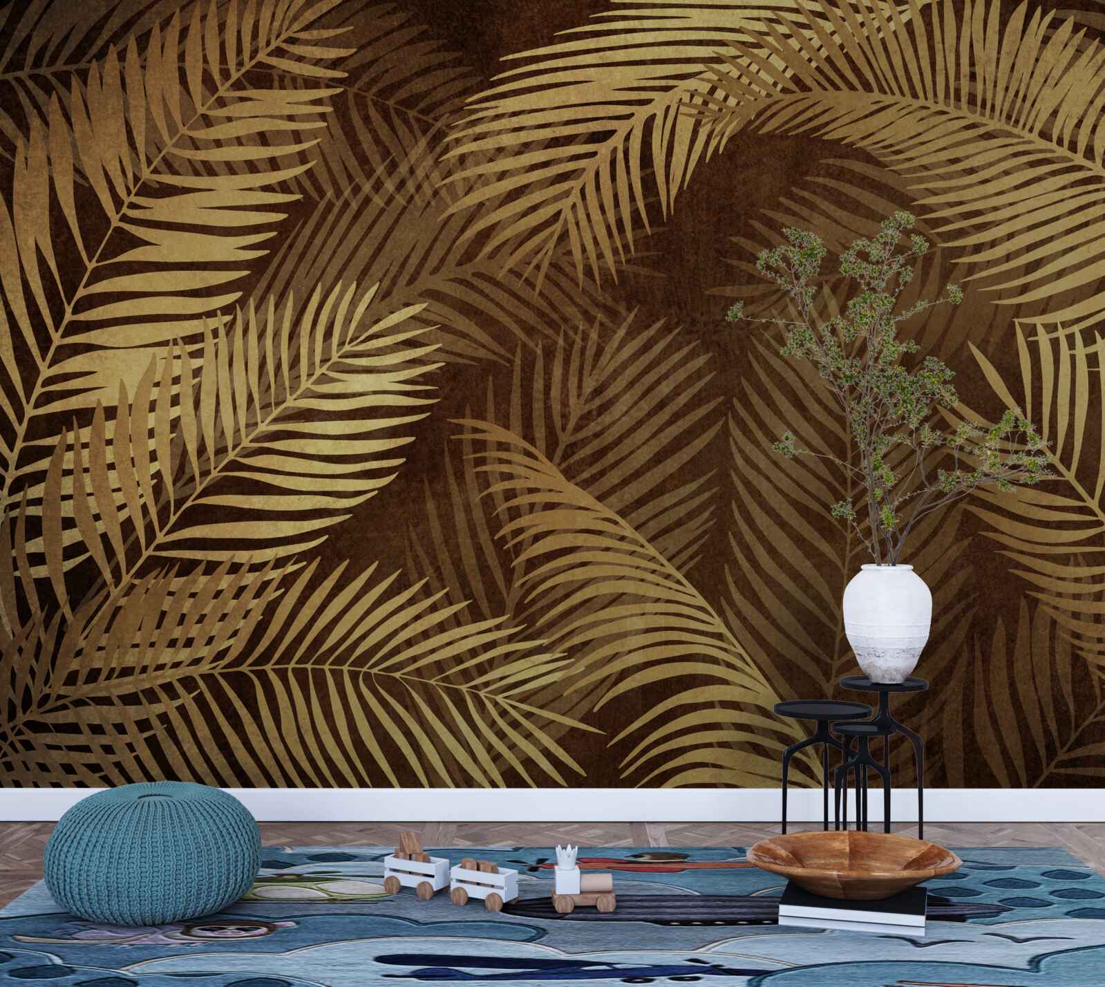 Fototapeta hnedé listy paprade