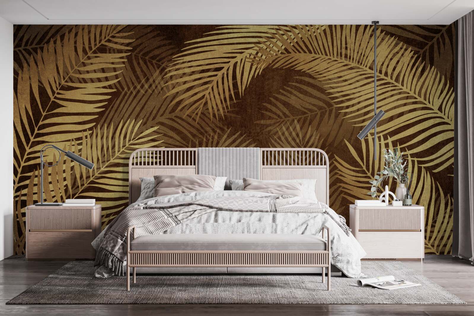 Fototapeta hnedé listy paprade