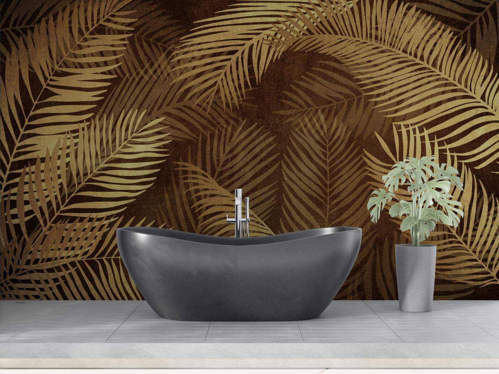 Fototapeta hnedé listy paprade