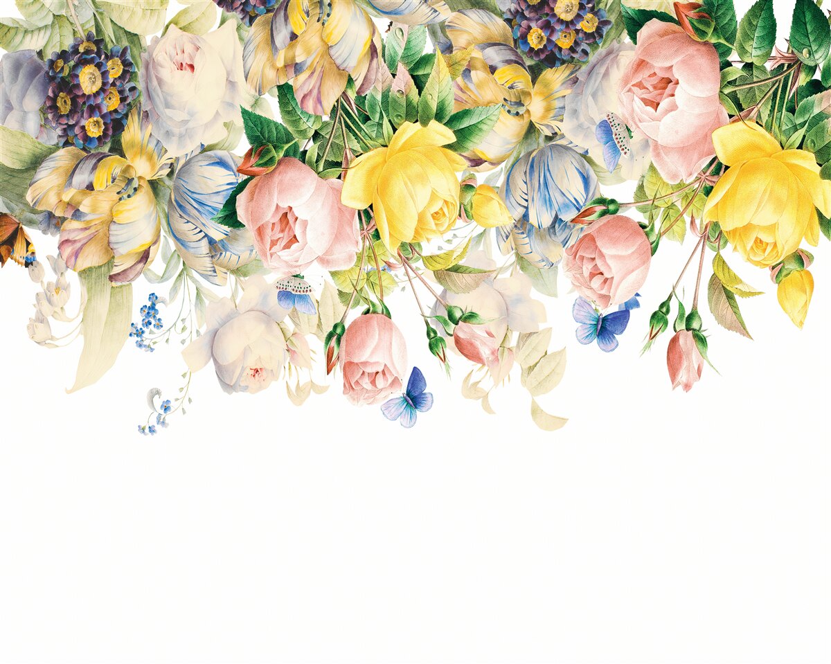 Fototapeta krásna kompozícia kvetov a pukov