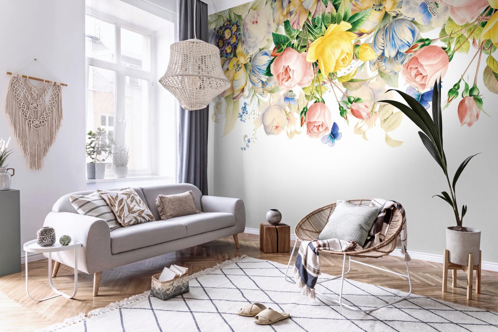 Fototapeta krásna kompozícia kvetov a pukov