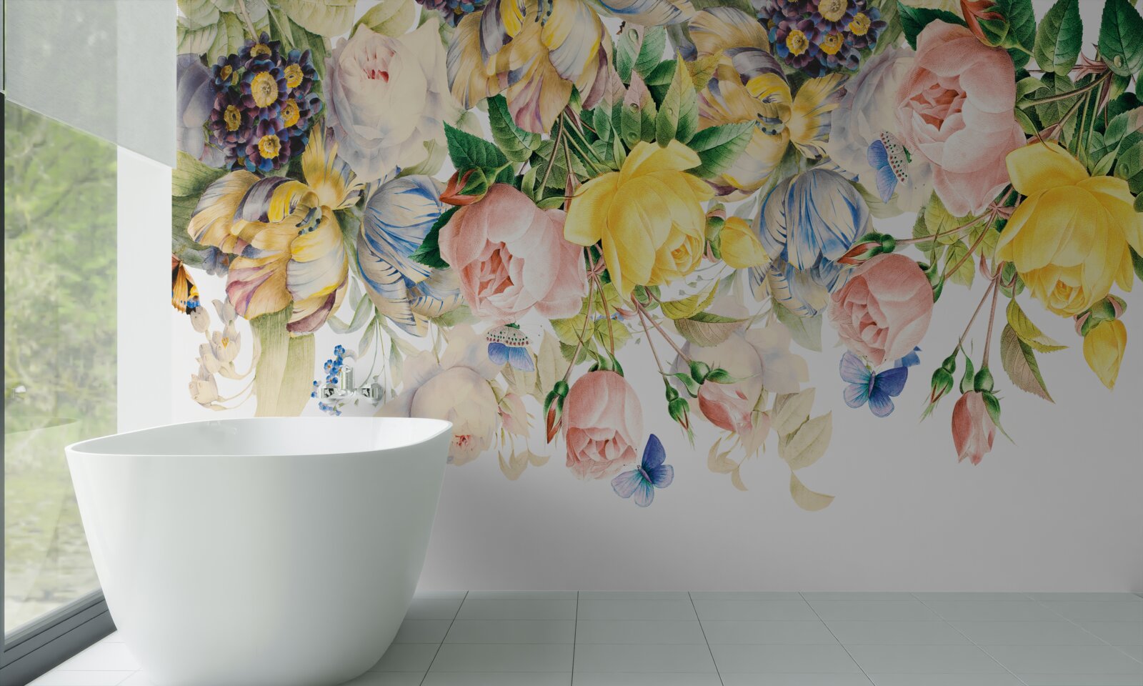 Fototapeta krásna kompozícia kvetov a pukov