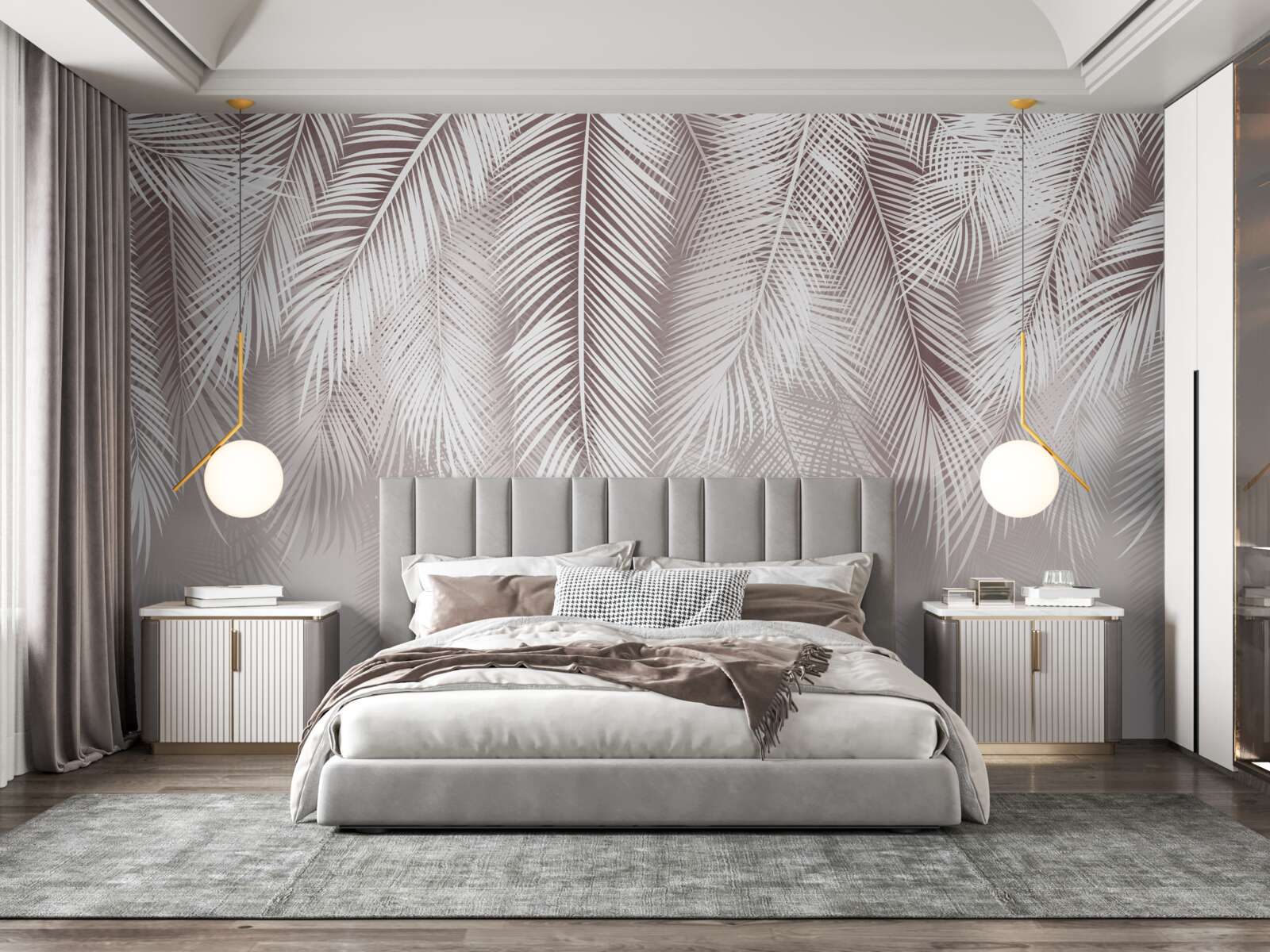 Fototapeta Snehobiele perie pomaly padá