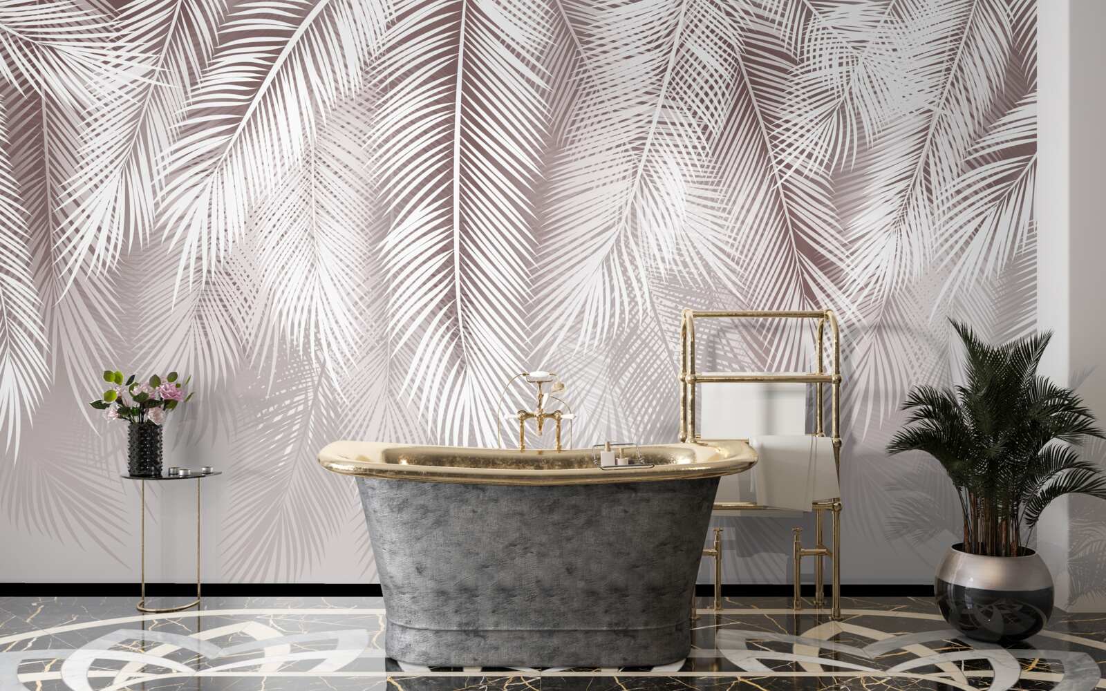 Fototapeta Snehobiele perie pomaly padá