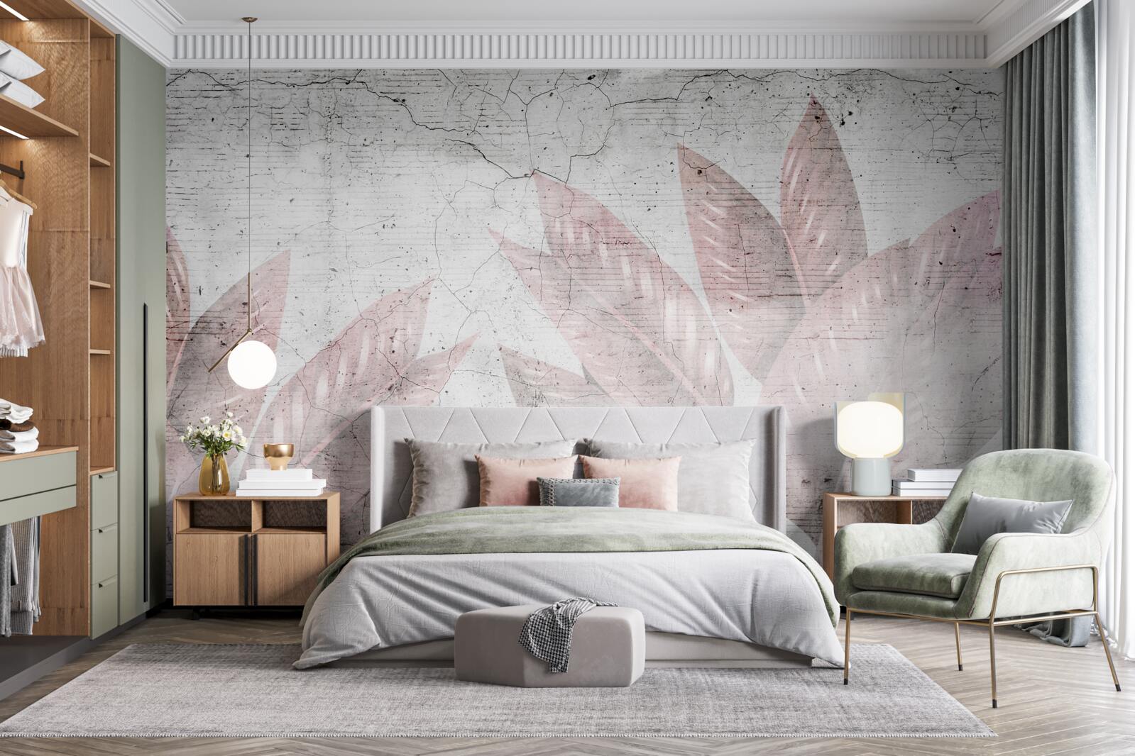 Fototapeta akvarelová papraď