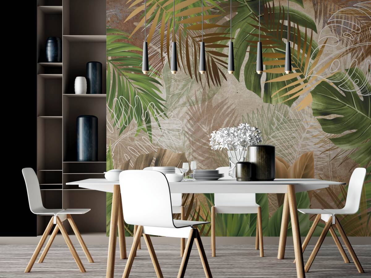 Fototapeta veľké listové čepele tropických pralesov