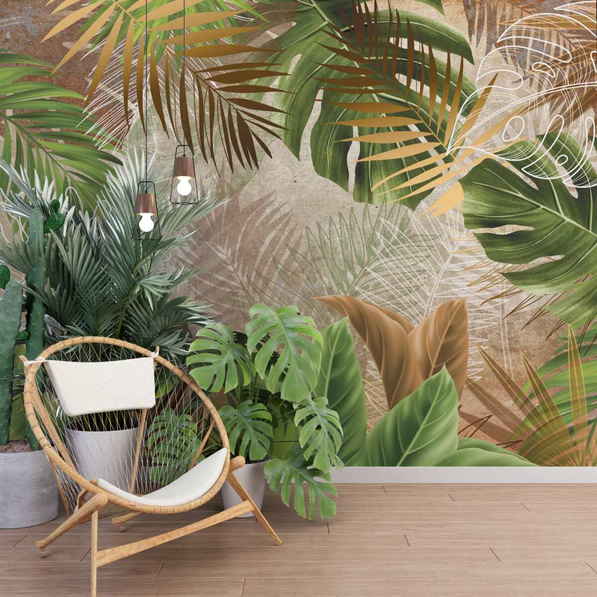 Fototapeta veľké listové čepele tropických pralesov