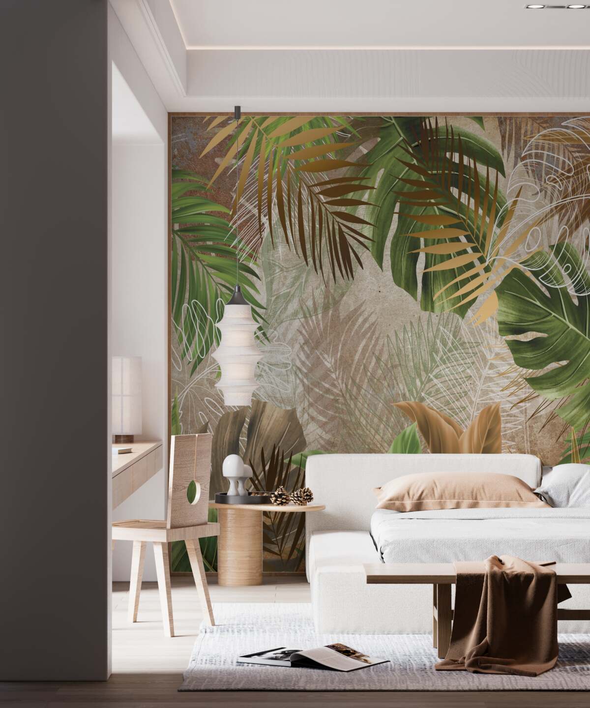 Fototapeta veľké listové čepele tropických pralesov