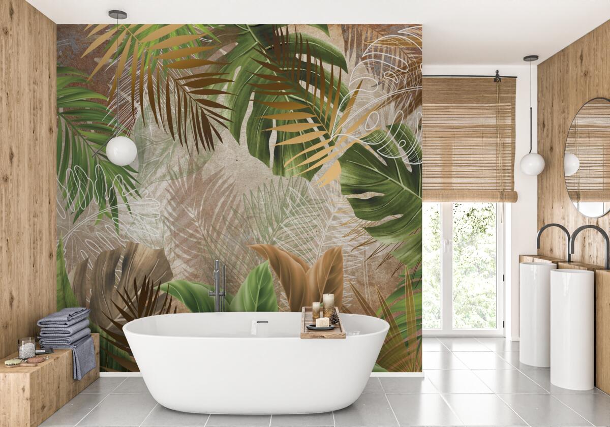 Fototapeta veľké listové čepele tropických pralesov