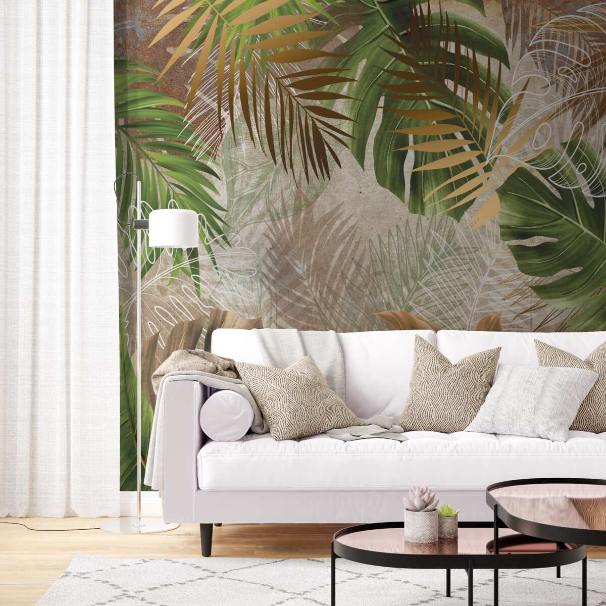 Fototapeta veľké listové čepele tropických pralesov