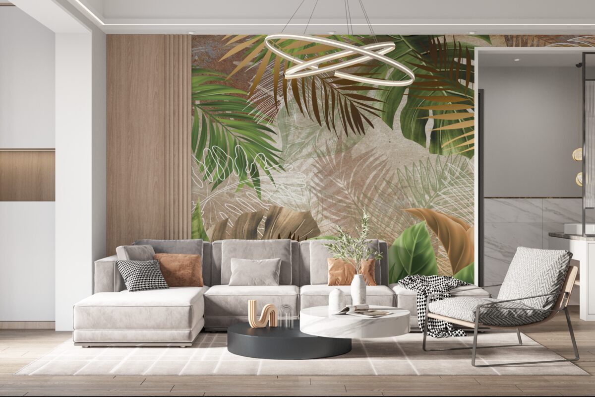 Fototapeta veľké listové čepele tropických pralesov