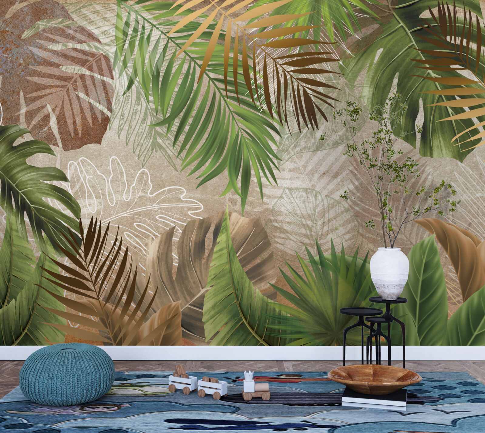 Fototapeta rôzne zelené paprade