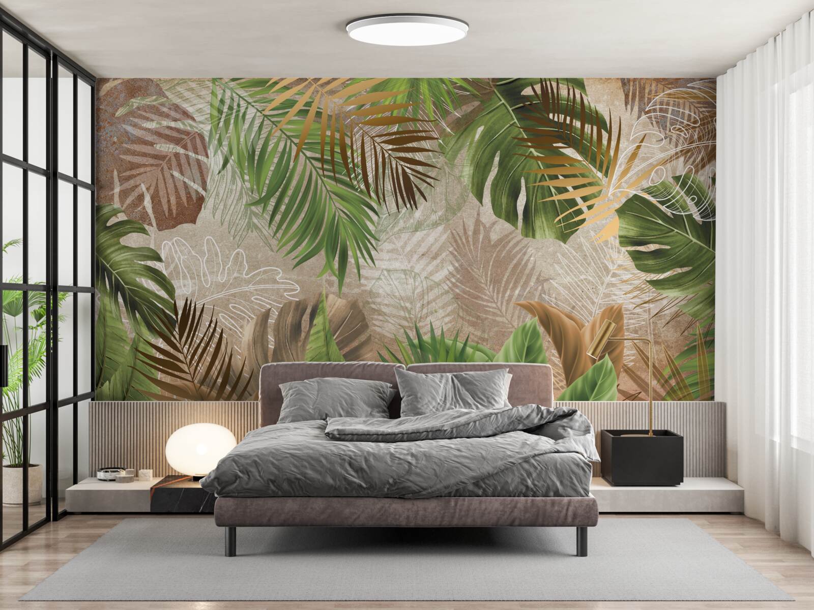 Fototapeta rôzne zelené paprade