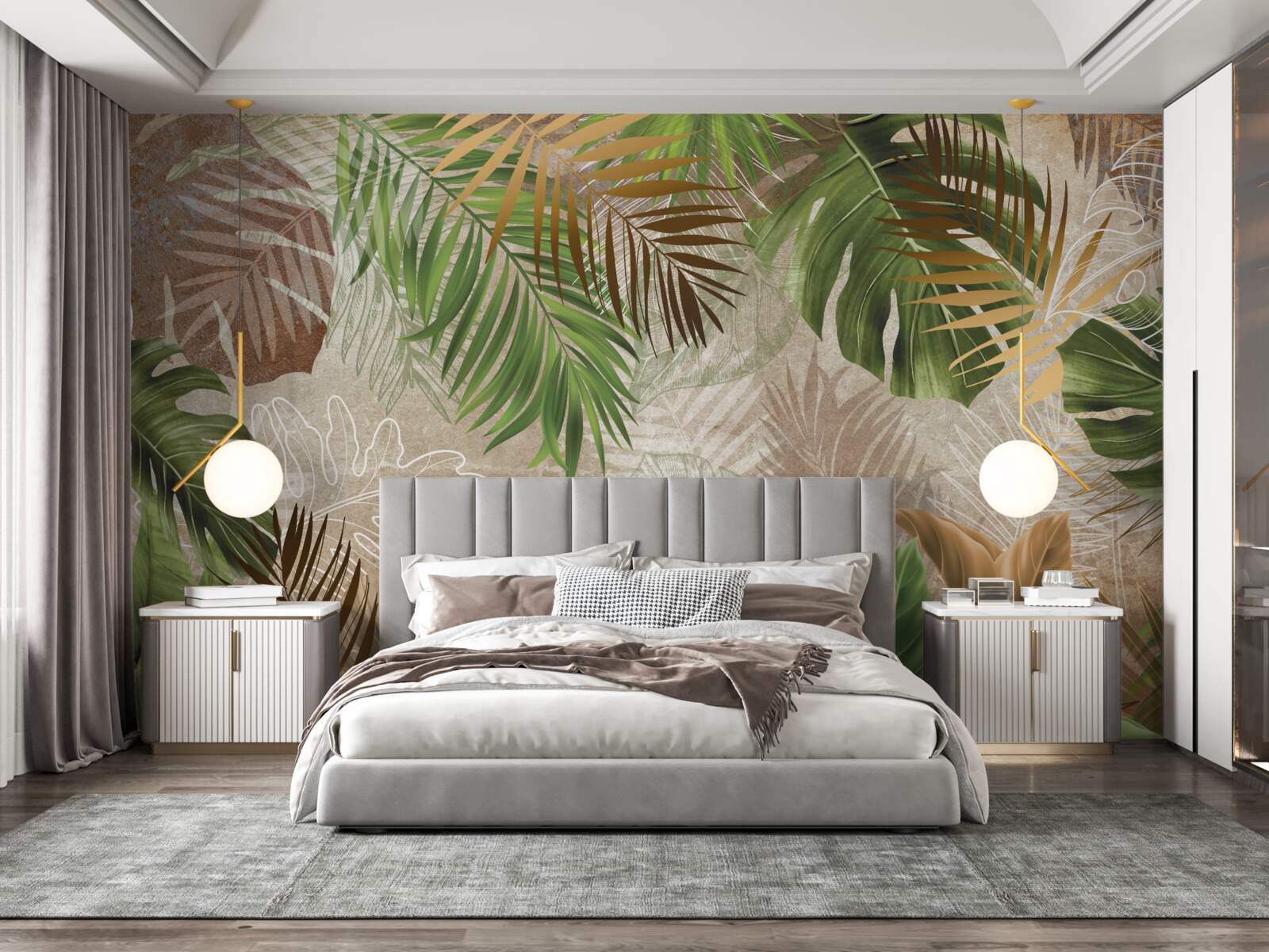 Fototapeta rôzne zelené paprade