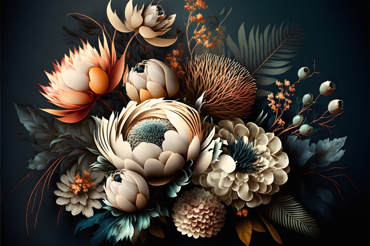 Fototapeta kytica jesenných kvetov