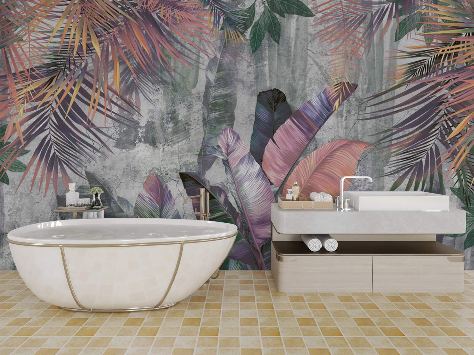 Fototapeta bujné trópy počas lejaku