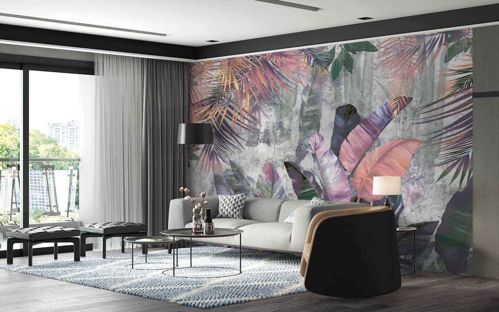 Fototapeta bujné trópy počas lejaku