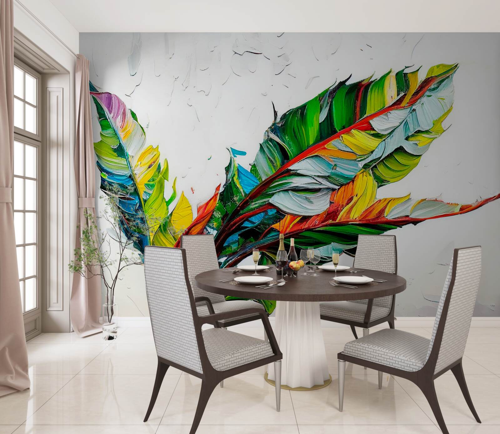 Fototapeta obliečky maľované v pestrých farbách