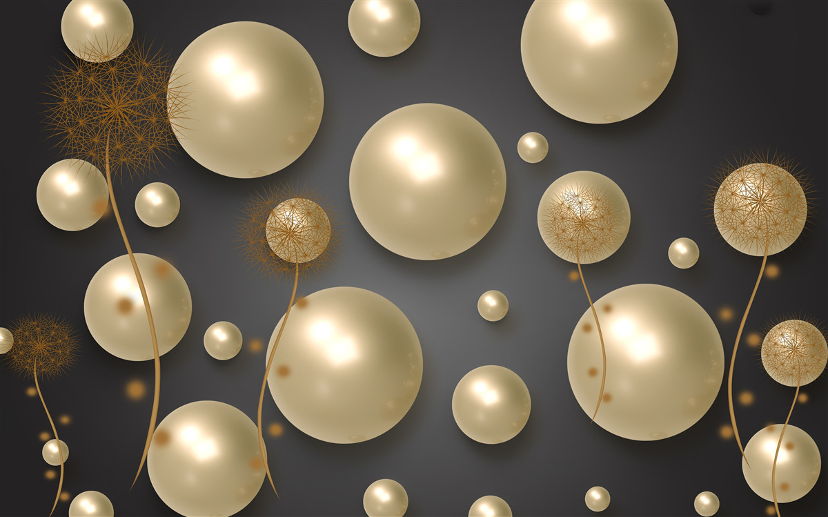 Fototapeta trojrozmerná abstrakcia v podobe púpav