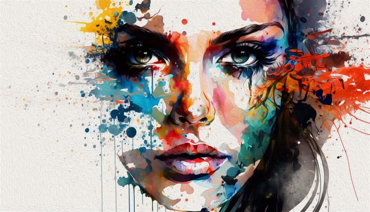 Fototapeta dievča v bohatých farbách