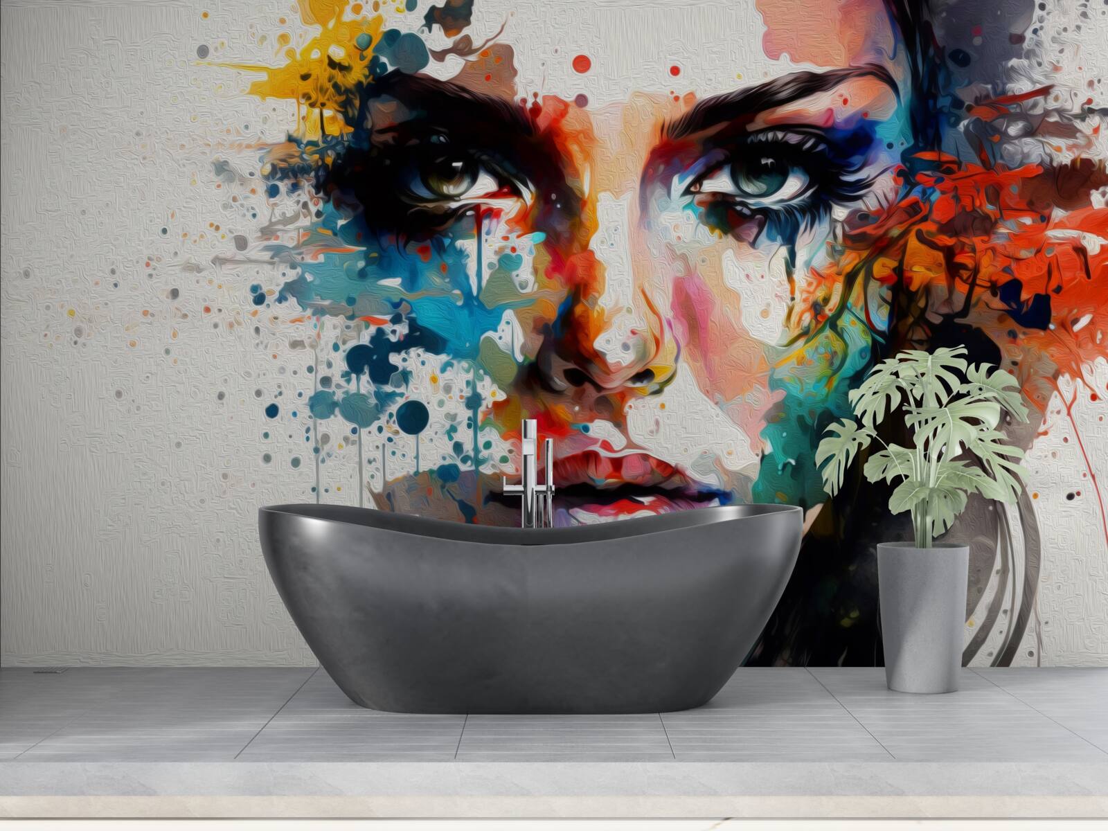 Fototapeta dievča v bohatých farbách