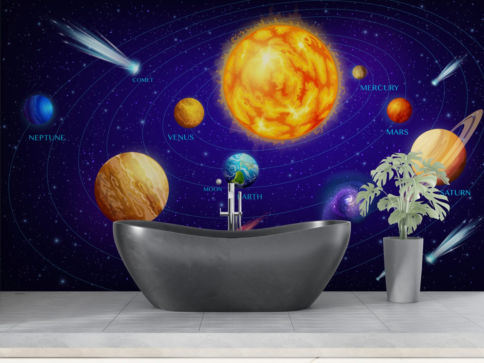 Fototapeta veľkosti planét vo vesmíre