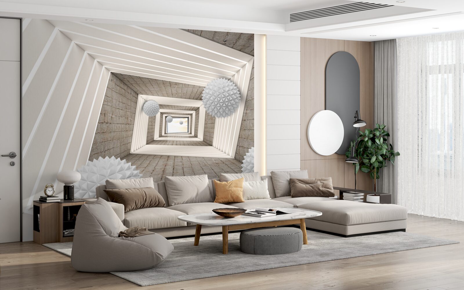 Fototapeta nekonečný tunel s loptičkami