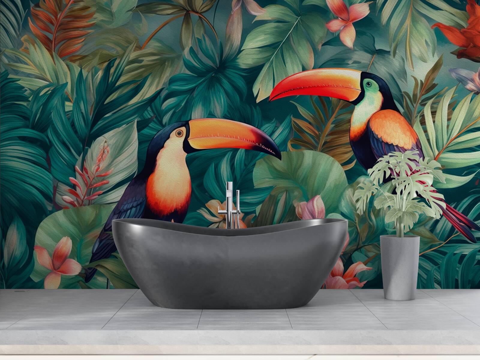 Fototapeta veľké papagáje medzi listami