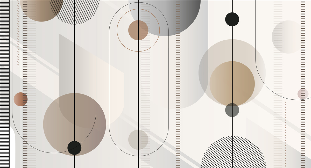 Fototapeta svetlé čiary a abstraktné kruhy