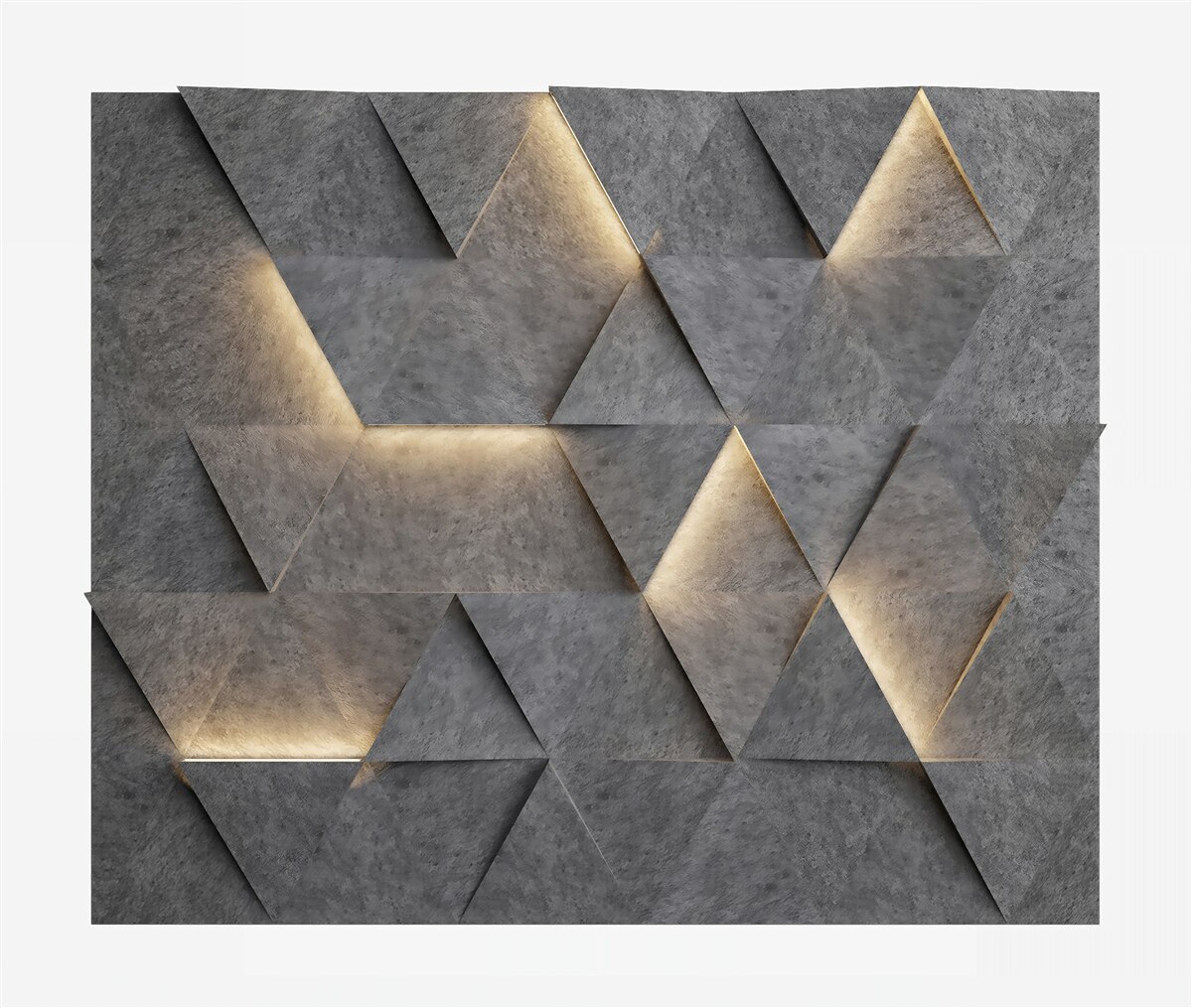 Fototapeta Svietiace volumetrické trojuholníky