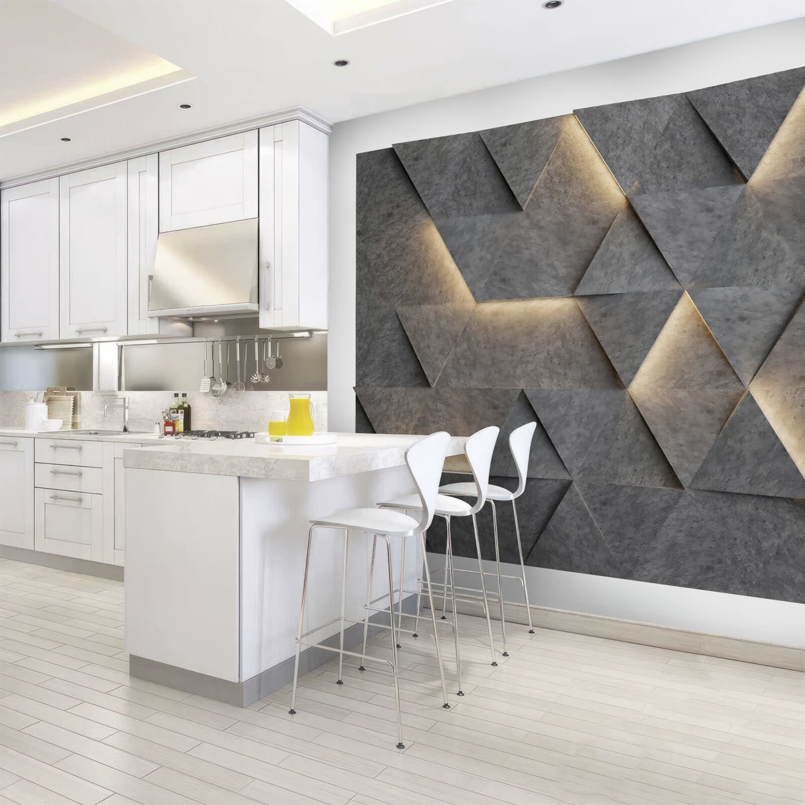 Fototapeta Svietiace volumetrické trojuholníky