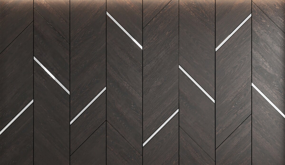 Fototapeta parketová podlaha je čierna s bielymi pruhmi