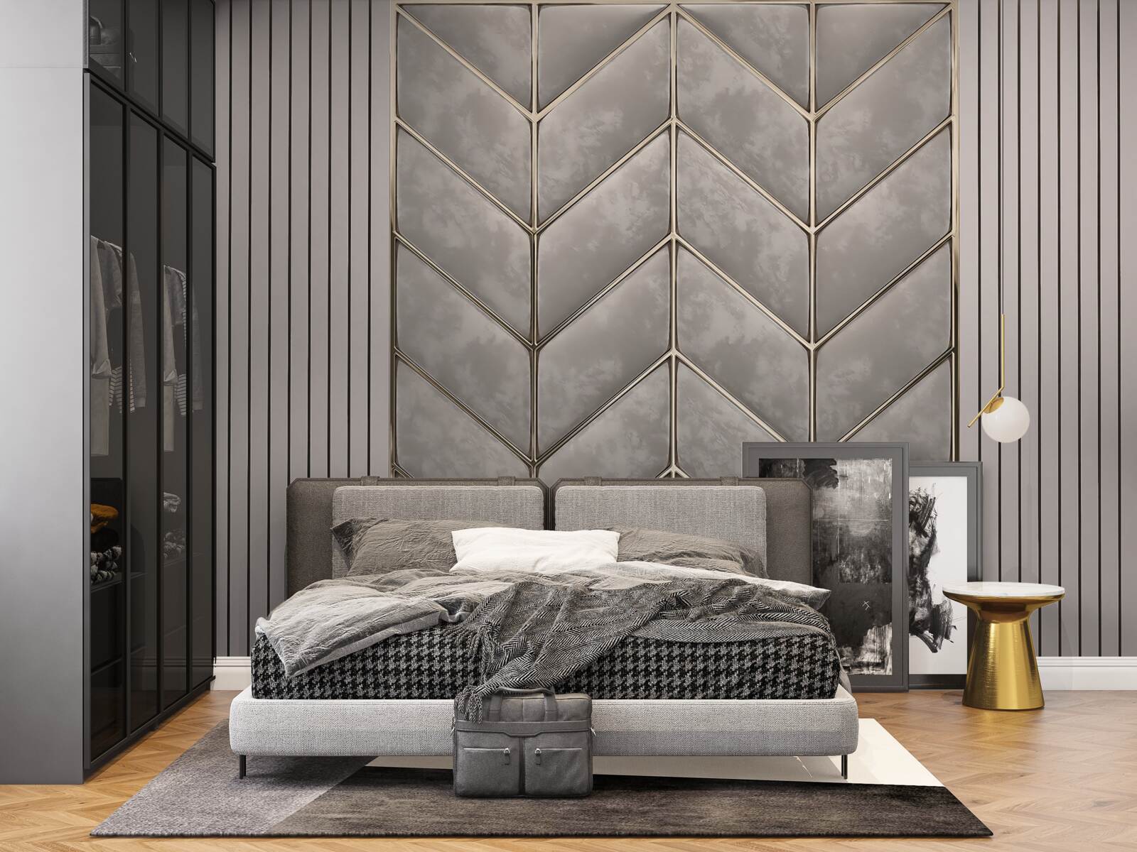 Fototapeta šedo-zlatá konzistencia