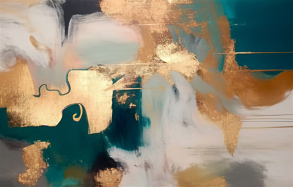 Fototapeta natretý zlatom na sivom mramore