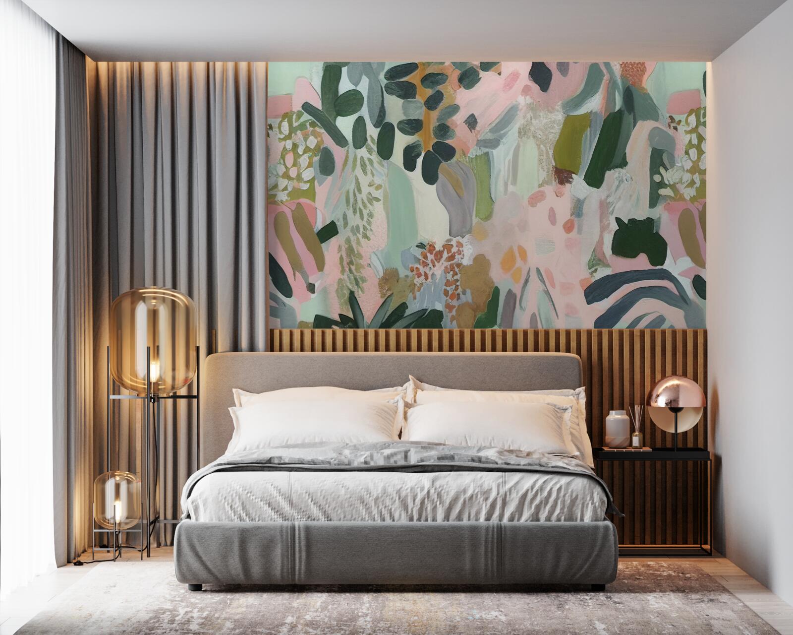 Fototapeta listy džungle v abstraktnom štýle