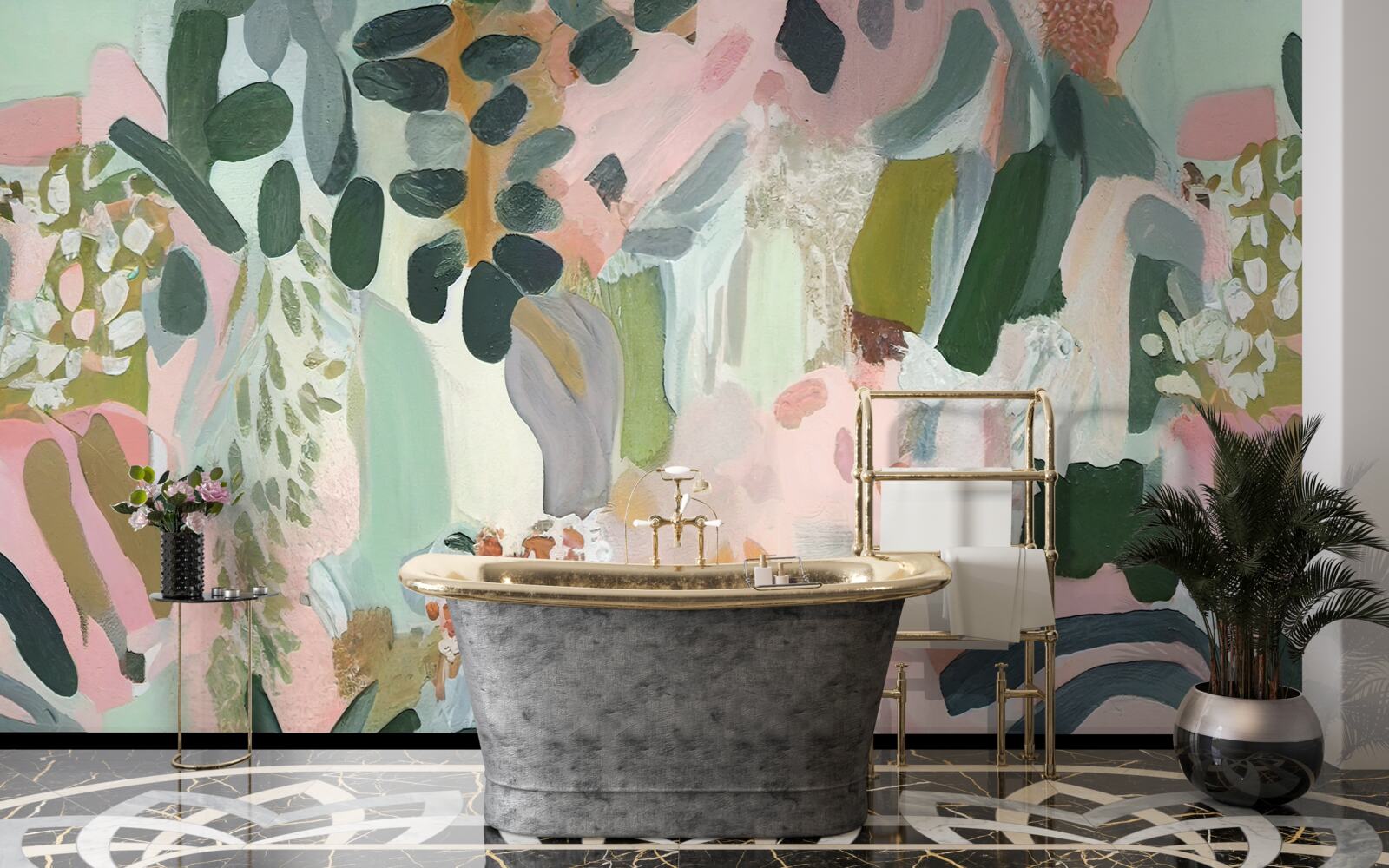 Fototapeta listy džungle v abstraktnom štýle