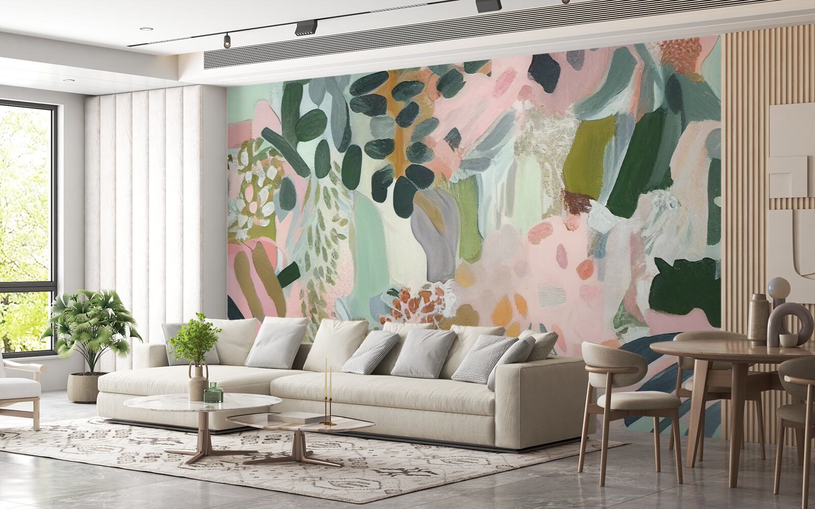 Fototapeta listy džungle v abstraktnom štýle