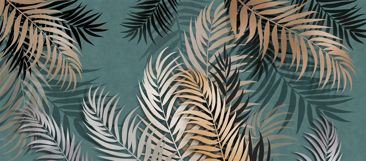 Fototapeta zlatá papraď v noci