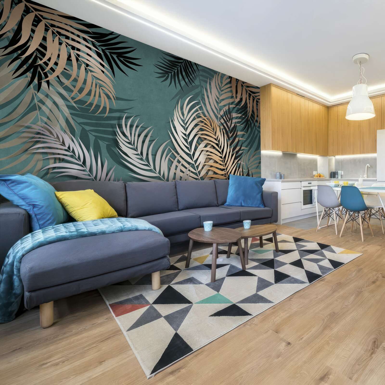 Fototapeta zlatá papraď v noci