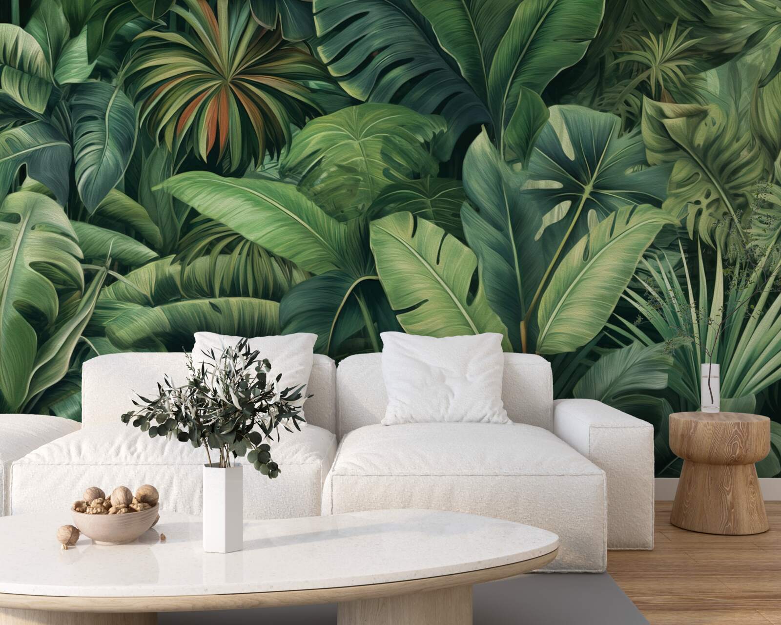 Fototapeta veľké zelené listy v džungli