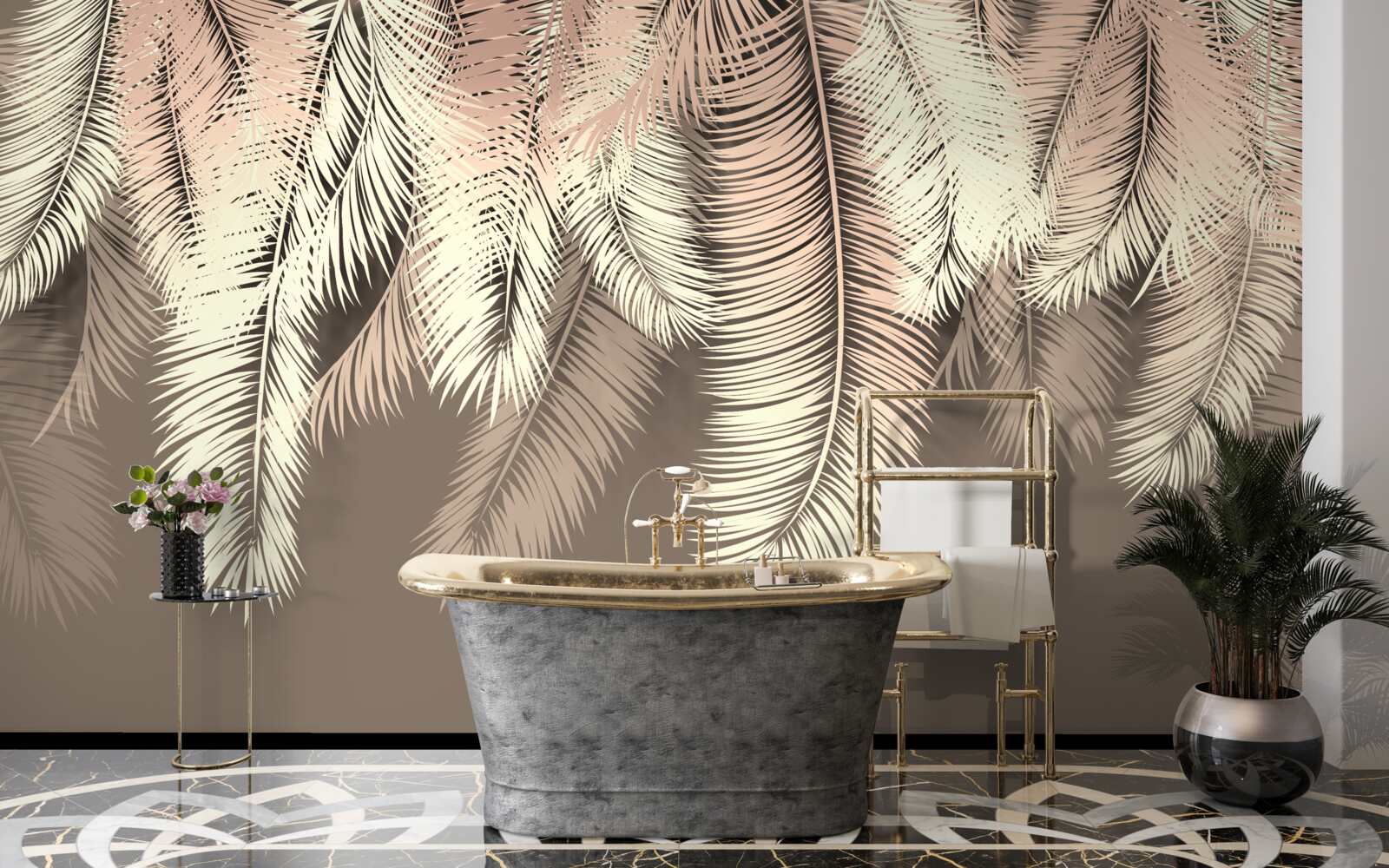 Fototapeta nadýchané listy visia dole