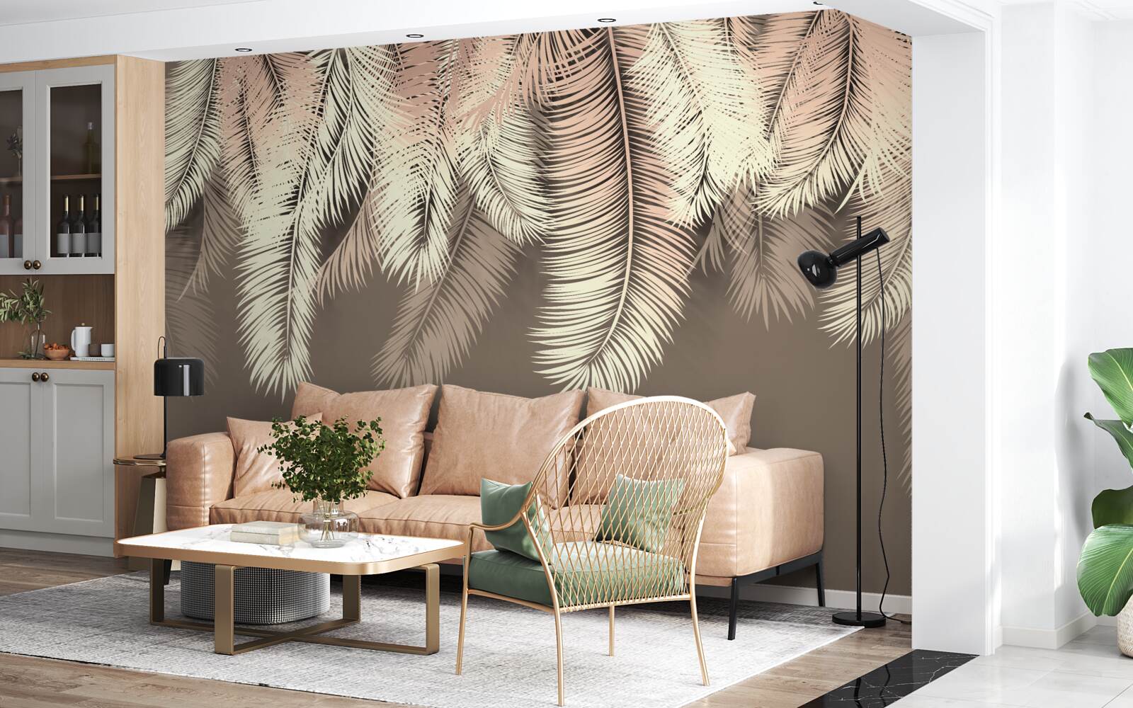 Fototapeta nadýchané listy visia dole