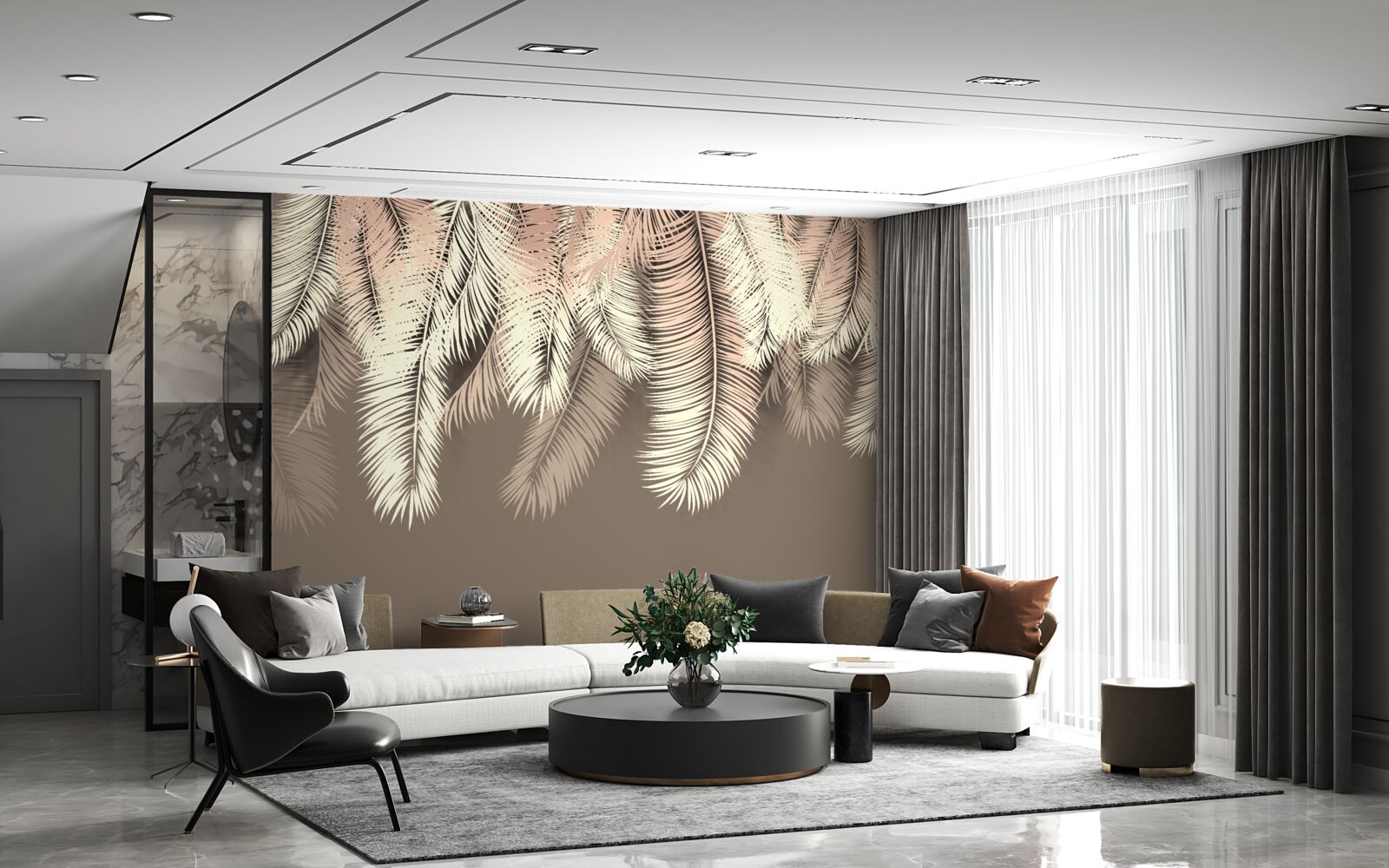 Fototapeta nadýchané listy visia dole