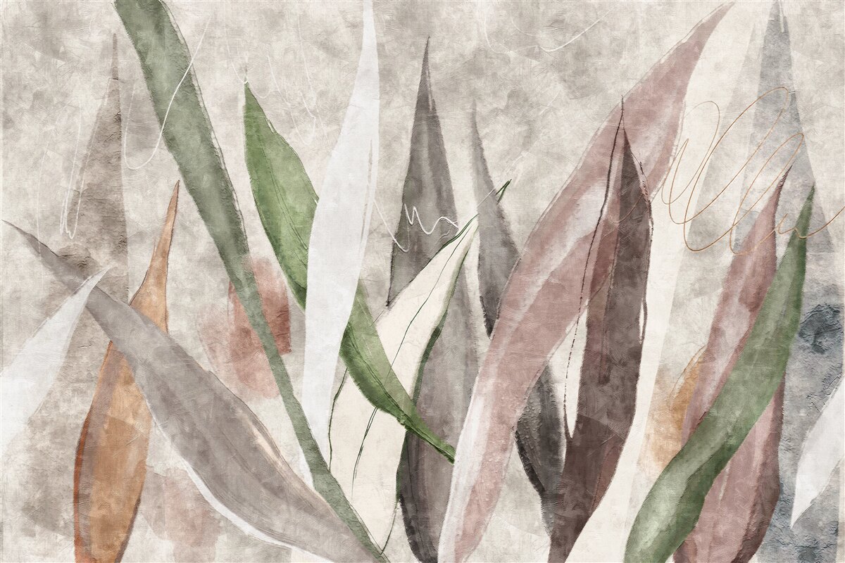 Fototapeta farebné listy džungle natiahnuté do dĺžky